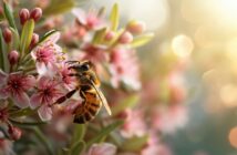 Biene an einer Manuka-Blüte. (Foto: AdobeStock_702831869 vxnaghiyev)